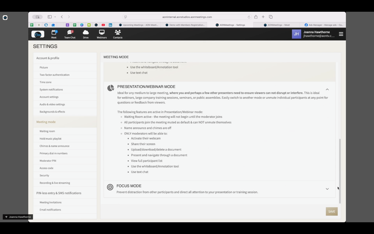 AONMeetings Browser Join Demo